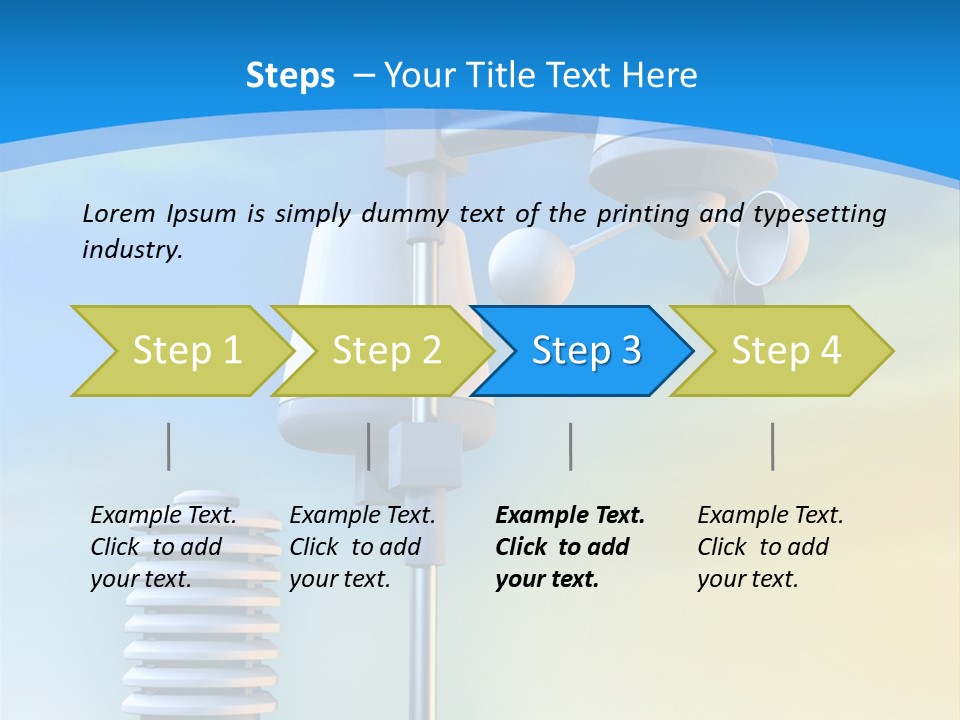 A Weather Vane And A Wind Vane On A Blue Background PowerPoint Template