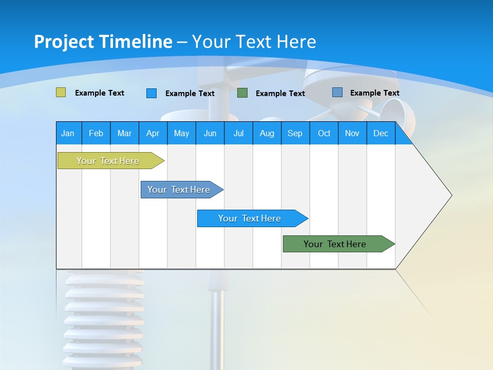 A Weather Vane And A Wind Vane On A Blue Background PowerPoint Template