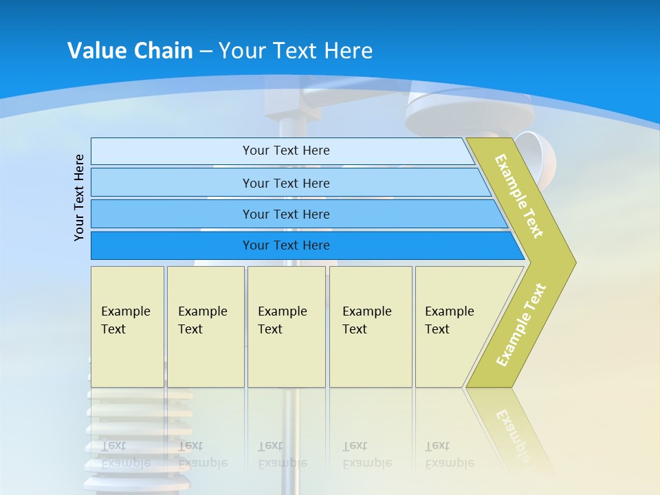 A Weather Vane And A Wind Vane On A Blue Background PowerPoint Template