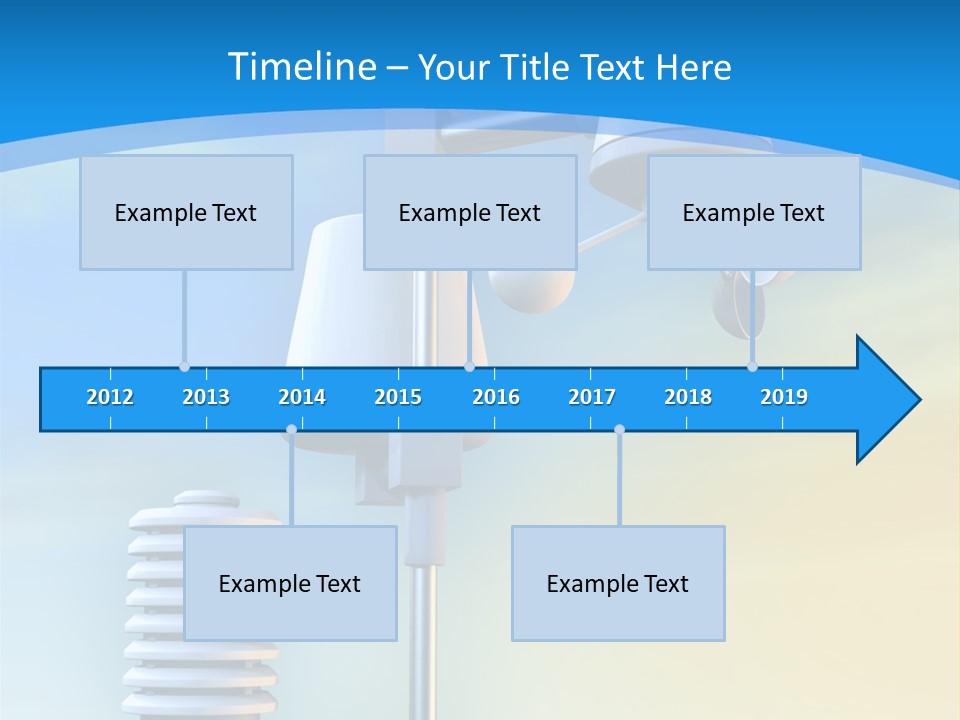 A Weather Vane And A Wind Vane On A Blue Background PowerPoint Template
