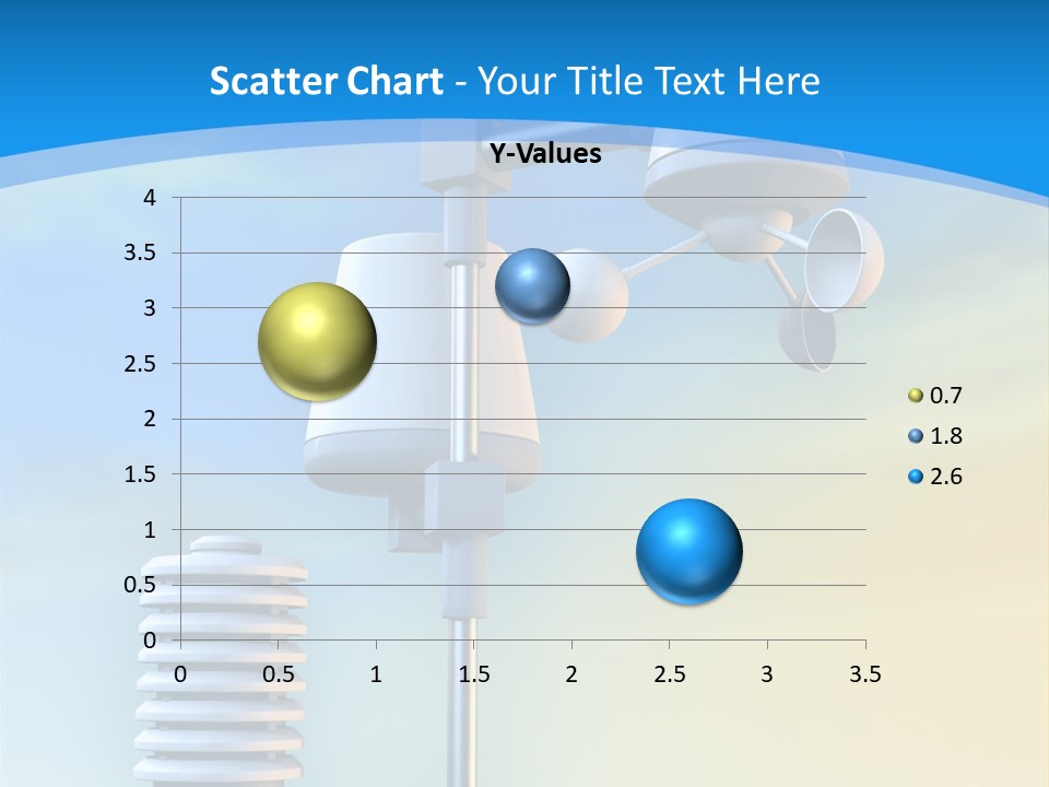 A Weather Vane And A Wind Vane On A Blue Background PowerPoint Template