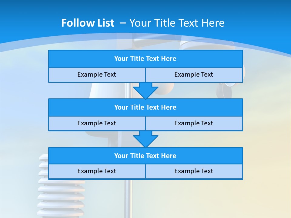 A Weather Vane And A Wind Vane On A Blue Background PowerPoint Template