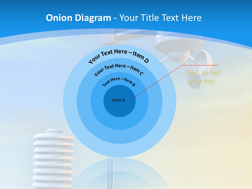 A Weather Vane And A Wind Vane On A Blue Background PowerPoint Template