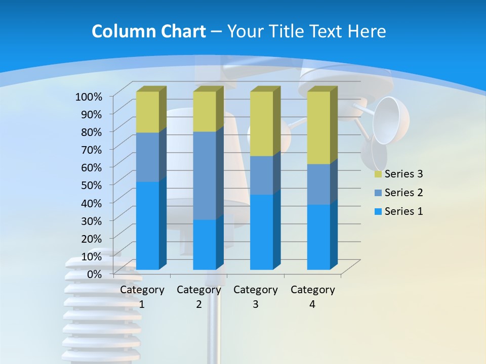 A Weather Vane And A Wind Vane On A Blue Background PowerPoint Template
