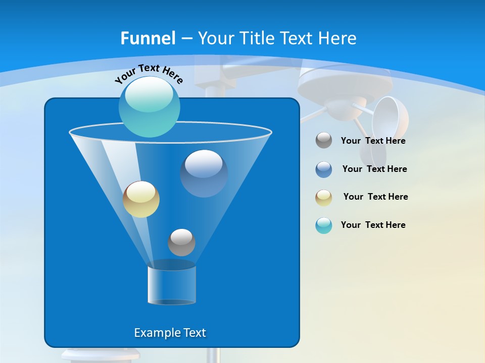 A Weather Vane And A Wind Vane On A Blue Background PowerPoint Template