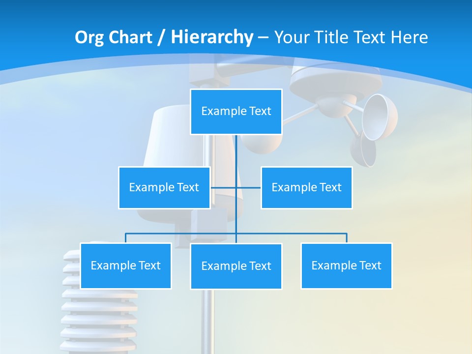 A Weather Vane And A Wind Vane On A Blue Background PowerPoint Template