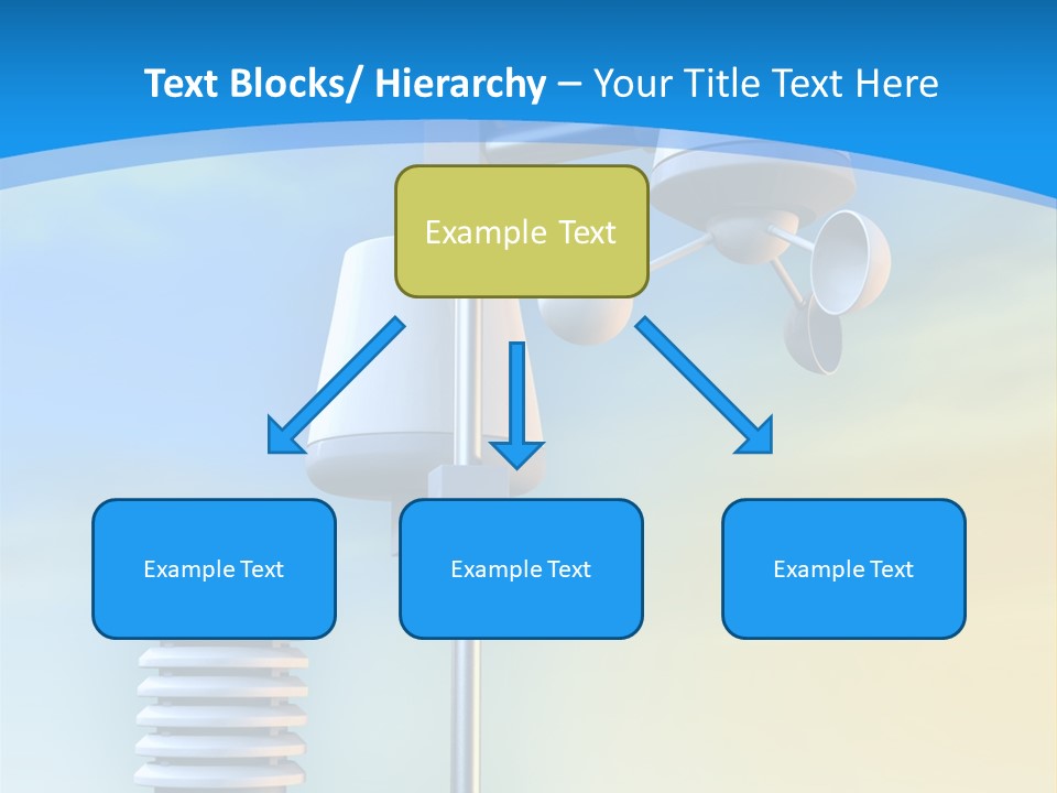 A Weather Vane And A Wind Vane On A Blue Background PowerPoint Template