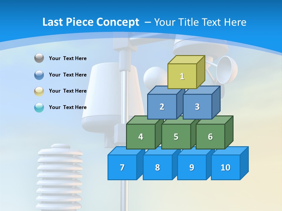 A Weather Vane And A Wind Vane On A Blue Background PowerPoint Template