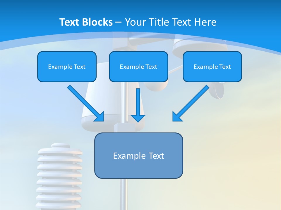 A Weather Vane And A Wind Vane On A Blue Background PowerPoint Template