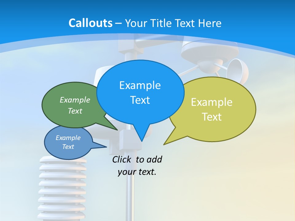 A Weather Vane And A Wind Vane On A Blue Background PowerPoint Template