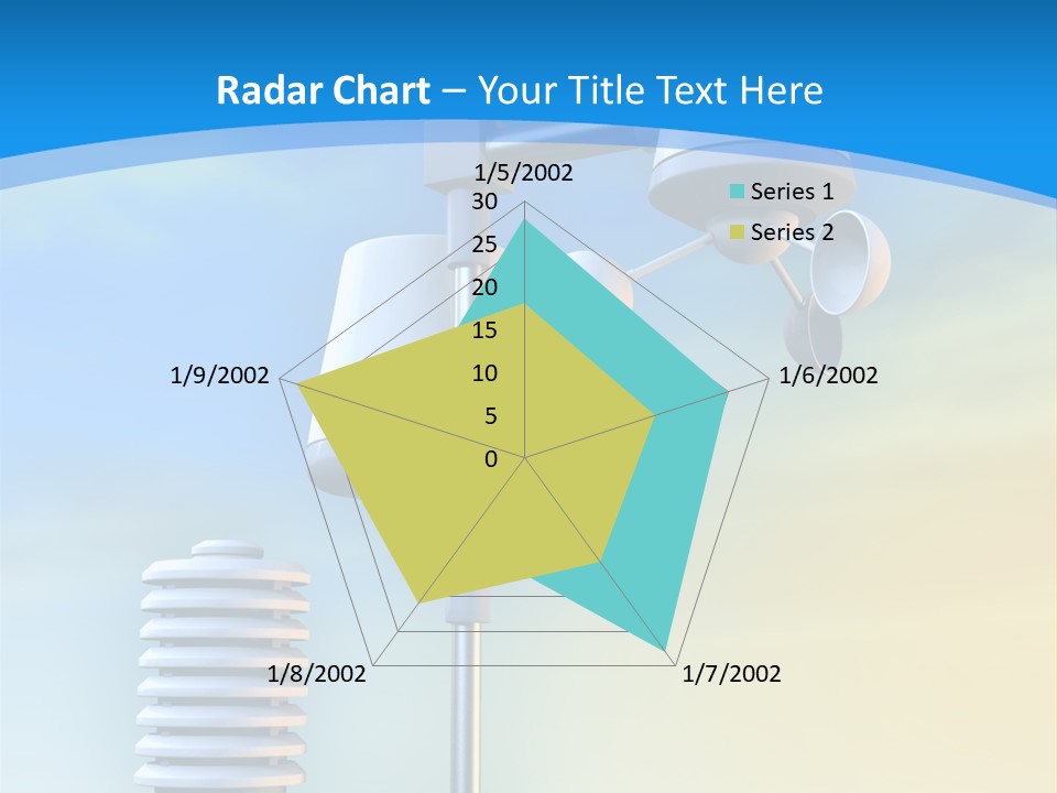 A Weather Vane And A Wind Vane On A Blue Background PowerPoint Template
