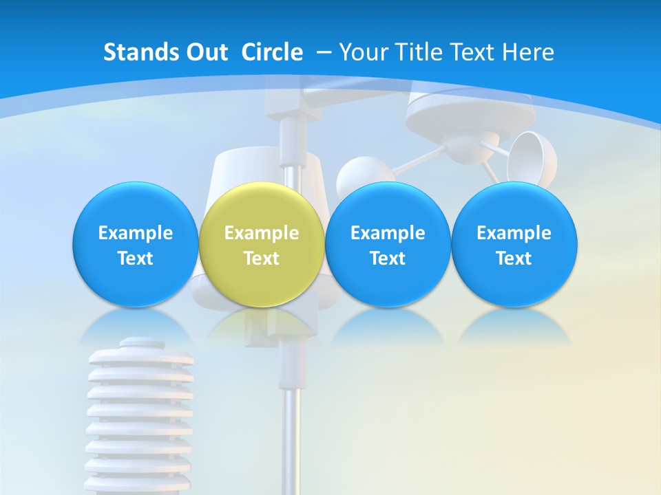 A Weather Vane And A Wind Vane On A Blue Background PowerPoint Template