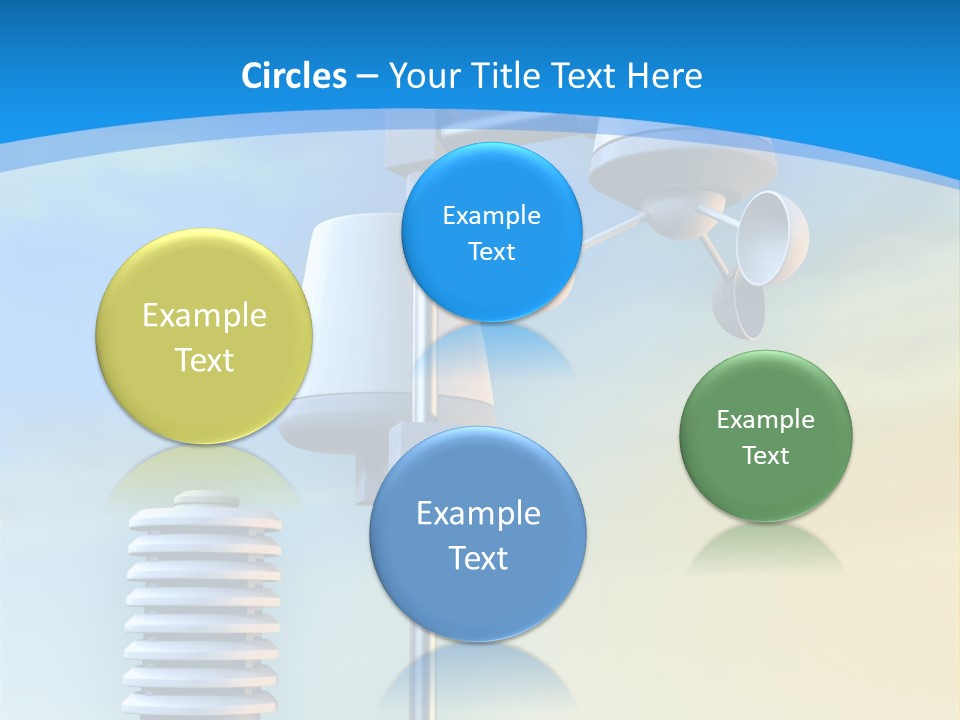 A Weather Vane And A Wind Vane On A Blue Background PowerPoint Template