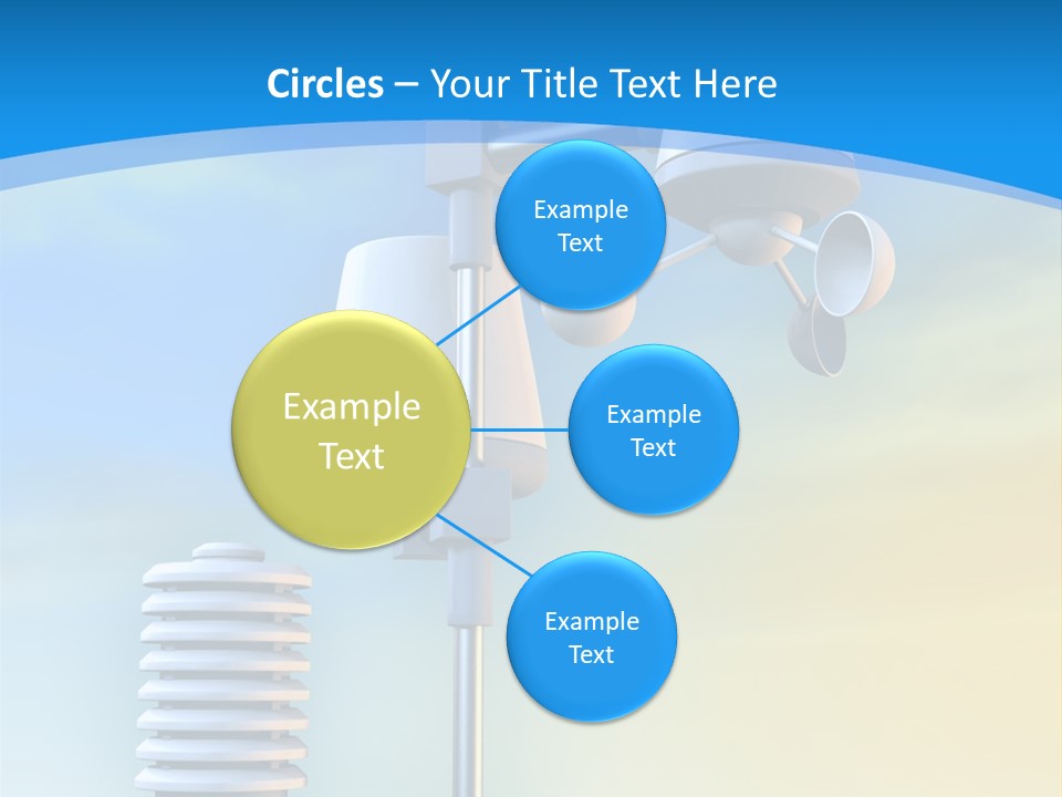 A Weather Vane And A Wind Vane On A Blue Background PowerPoint Template