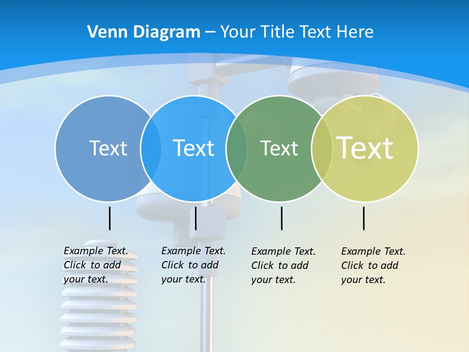 A Weather Vane And A Wind Vane On A Blue Background PowerPoint Template