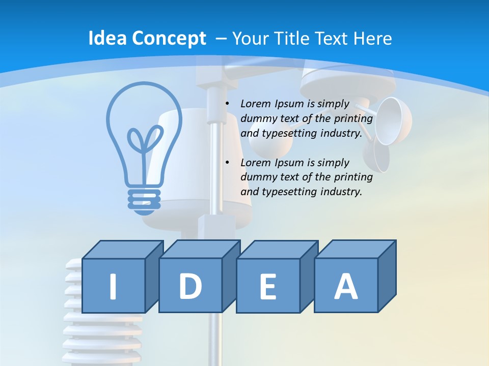 A Weather Vane And A Wind Vane On A Blue Background PowerPoint Template