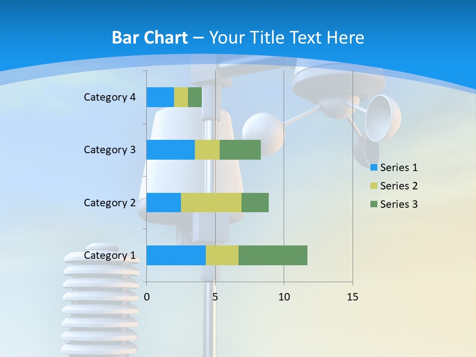 A Weather Vane And A Wind Vane On A Blue Background PowerPoint Template
