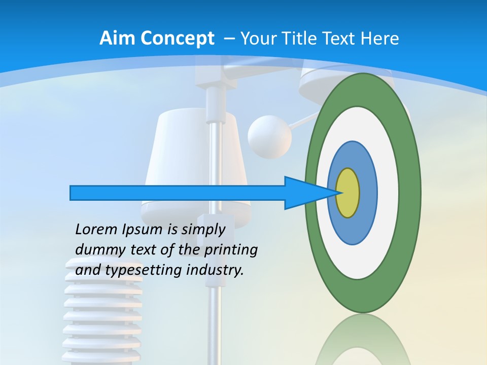 A Weather Vane And A Wind Vane On A Blue Background PowerPoint Template