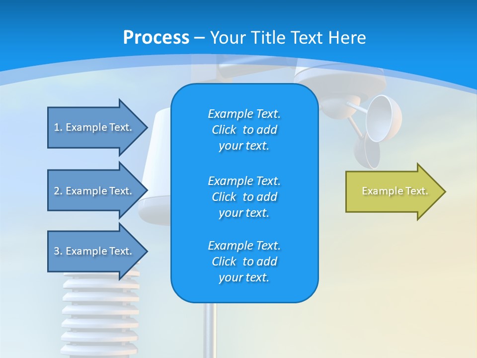 A Weather Vane And A Wind Vane On A Blue Background PowerPoint Template