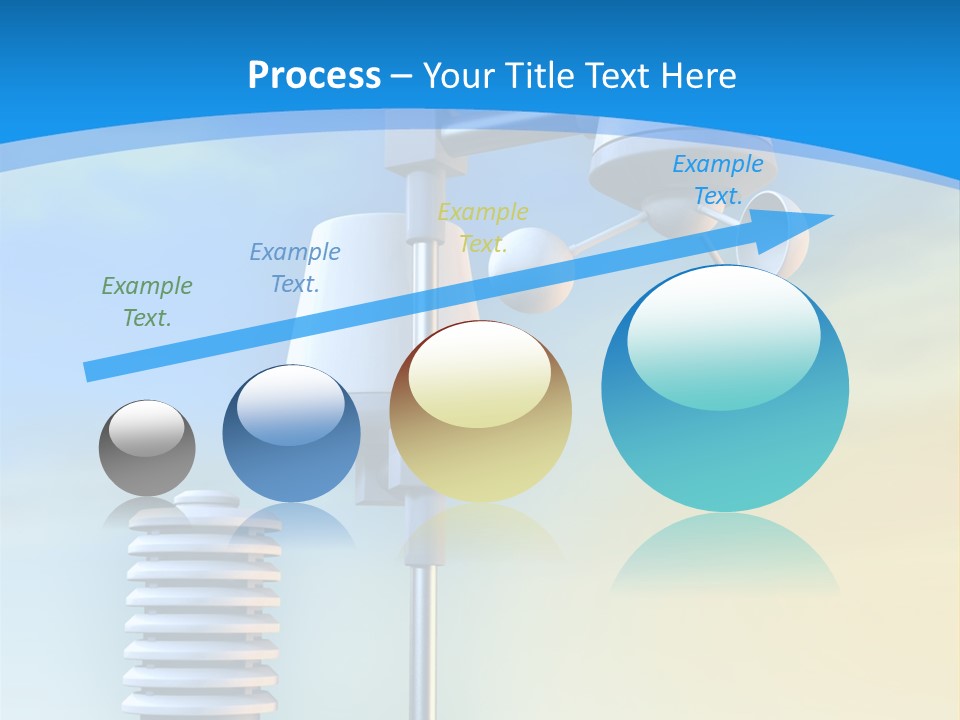 A Weather Vane And A Wind Vane On A Blue Background PowerPoint Template