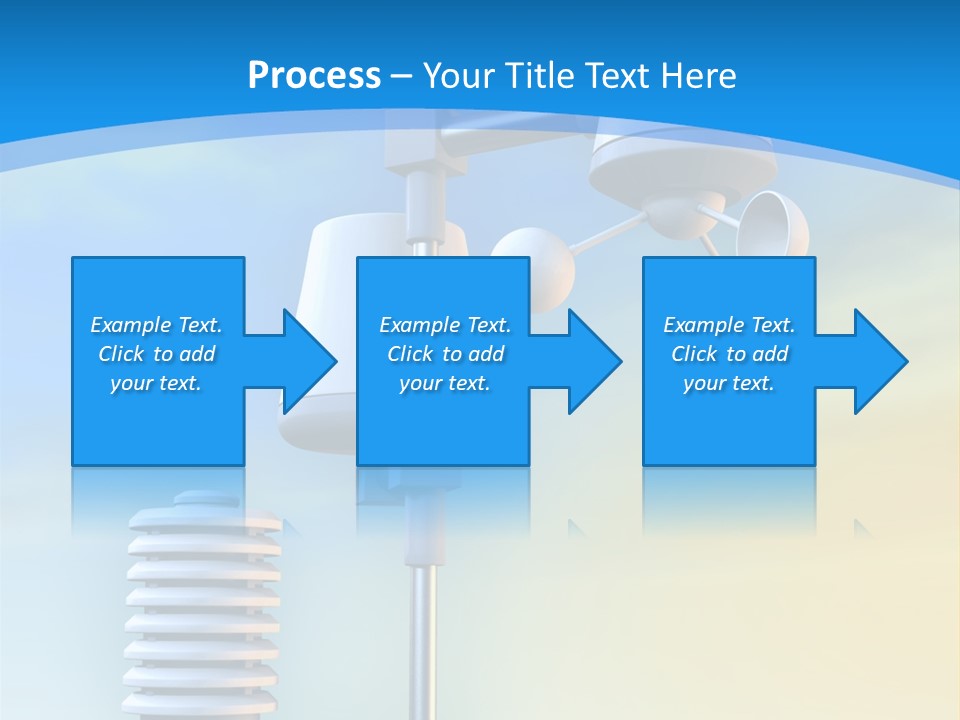 A Weather Vane And A Wind Vane On A Blue Background PowerPoint Template
