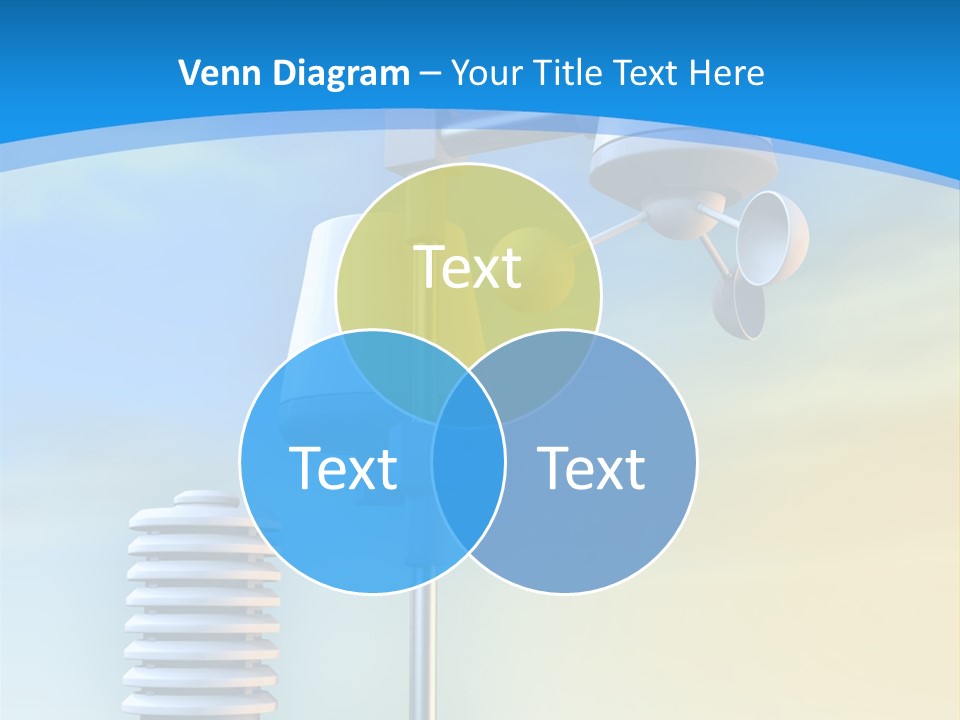 A Weather Vane And A Wind Vane On A Blue Background PowerPoint Template