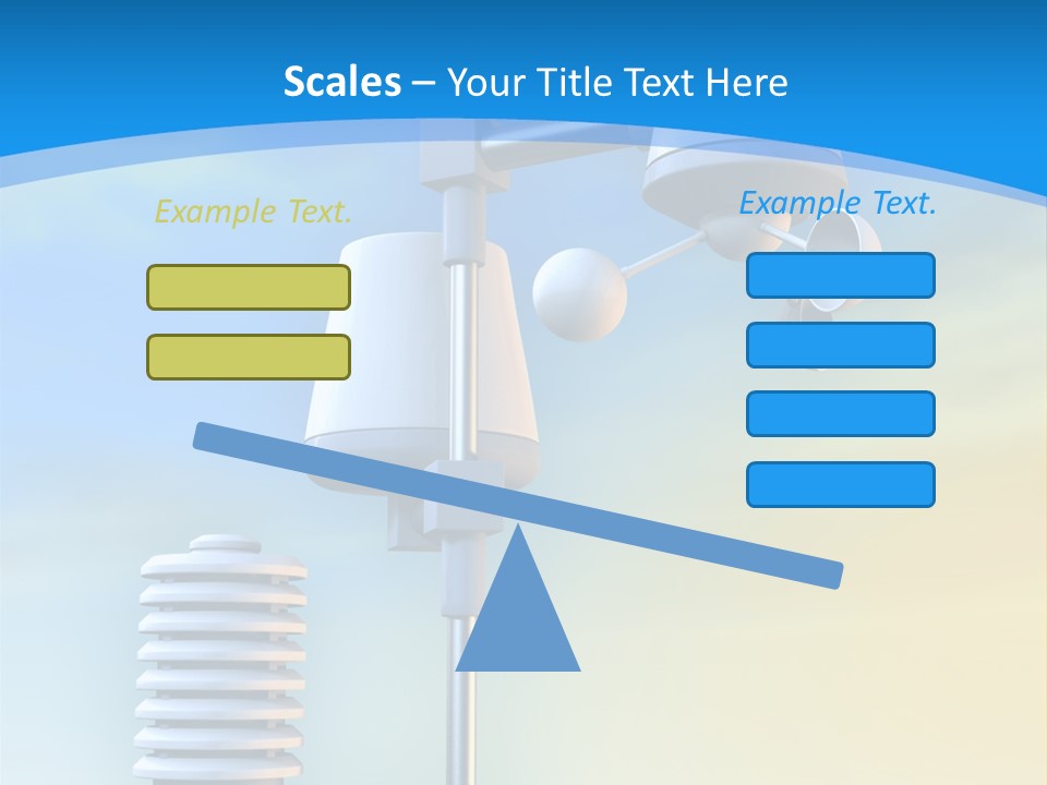 A Weather Vane And A Wind Vane On A Blue Background PowerPoint Template
