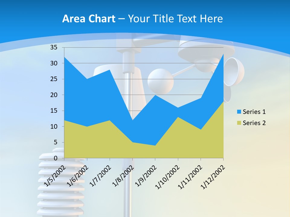 A Weather Vane And A Wind Vane On A Blue Background PowerPoint Template
