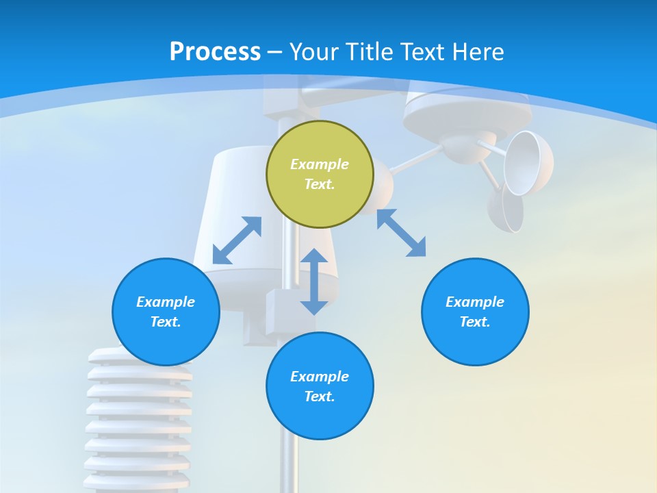 A Weather Vane And A Wind Vane On A Blue Background PowerPoint Template