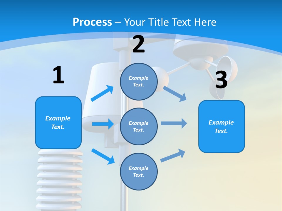 A Weather Vane And A Wind Vane On A Blue Background PowerPoint Template
