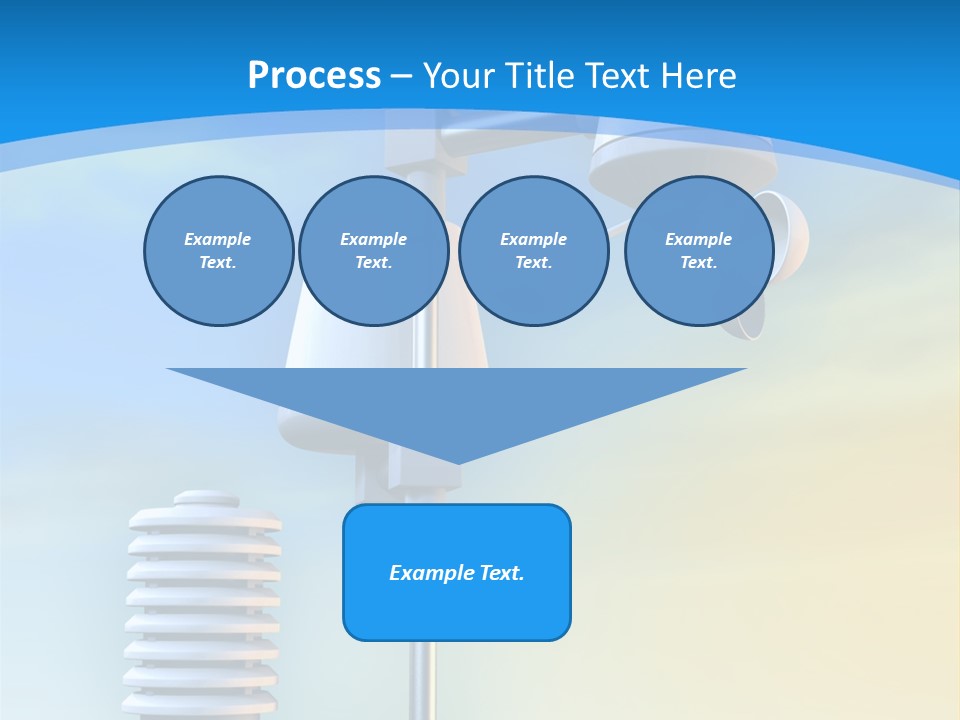 A Weather Vane And A Wind Vane On A Blue Background PowerPoint Template