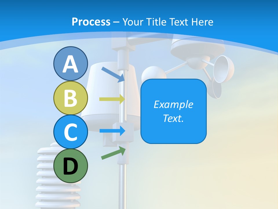 A Weather Vane And A Wind Vane On A Blue Background PowerPoint Template