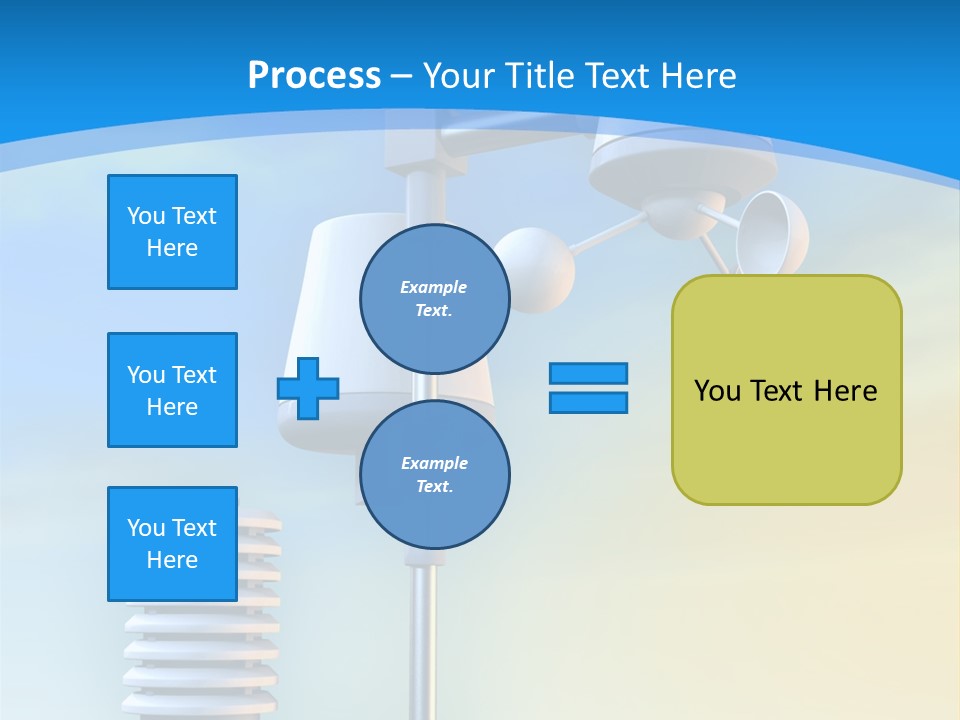 A Weather Vane And A Wind Vane On A Blue Background PowerPoint Template