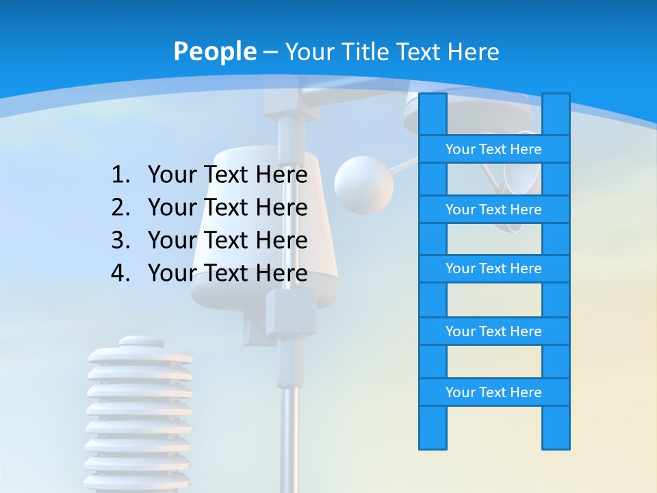 A Weather Vane And A Wind Vane On A Blue Background PowerPoint Template