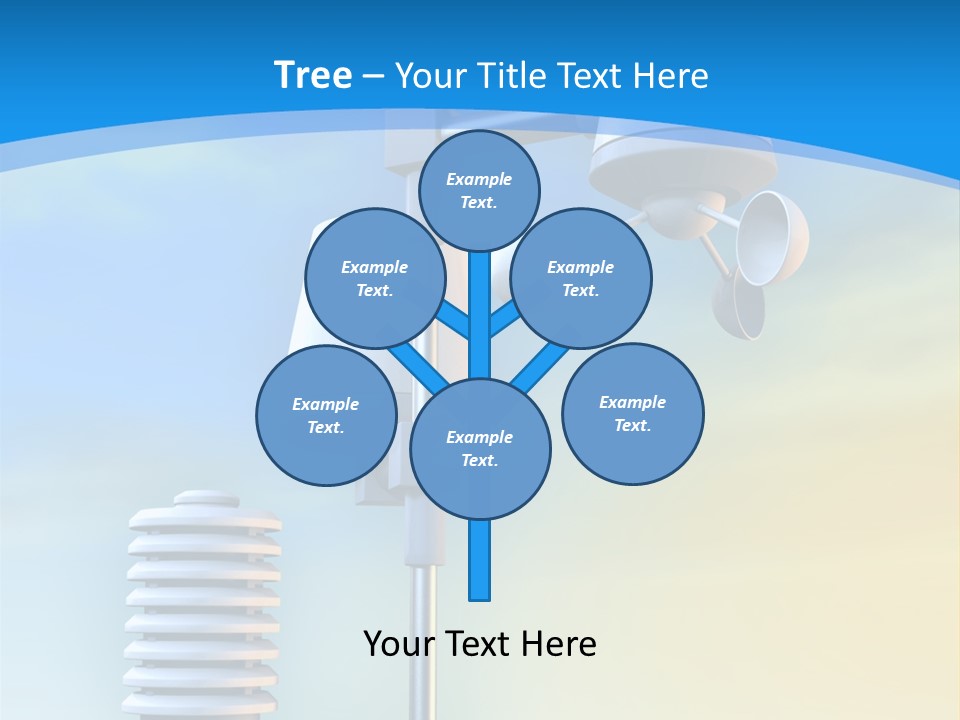 A Weather Vane And A Wind Vane On A Blue Background PowerPoint Template