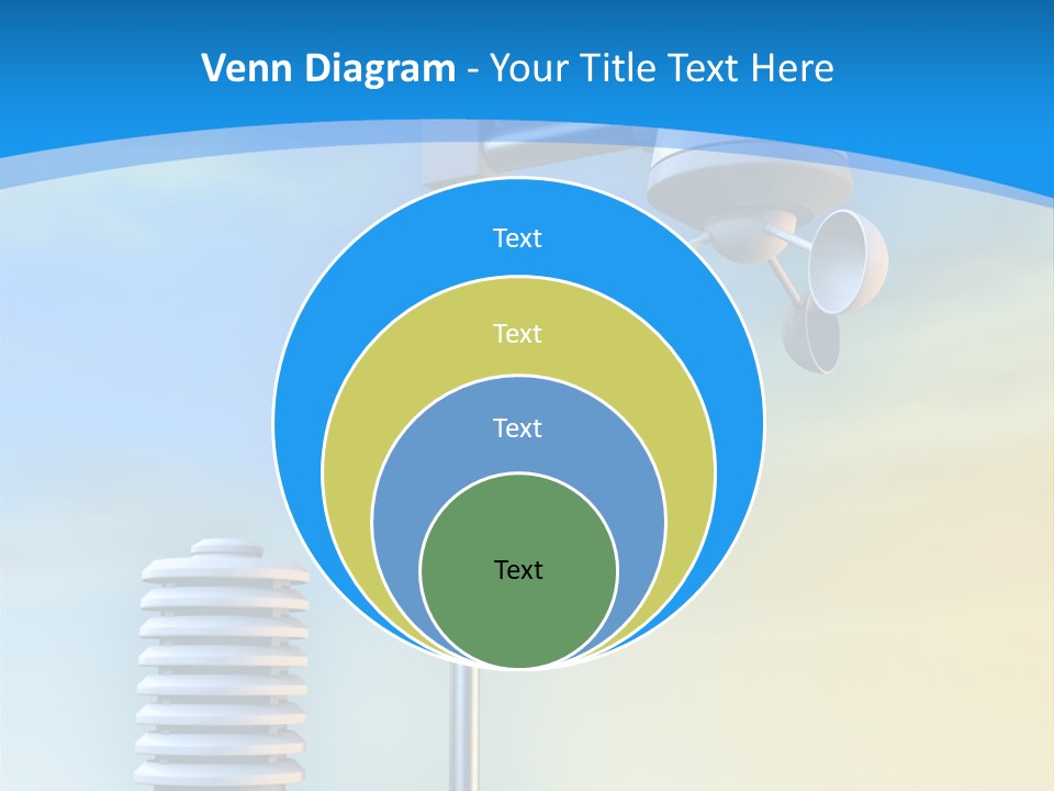A Weather Vane And A Wind Vane On A Blue Background PowerPoint Template