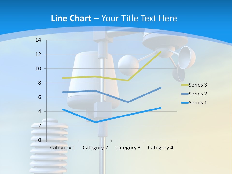 A Weather Vane And A Wind Vane On A Blue Background PowerPoint Template