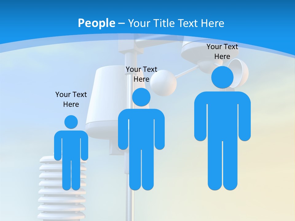 A Weather Vane And A Wind Vane On A Blue Background PowerPoint Template
