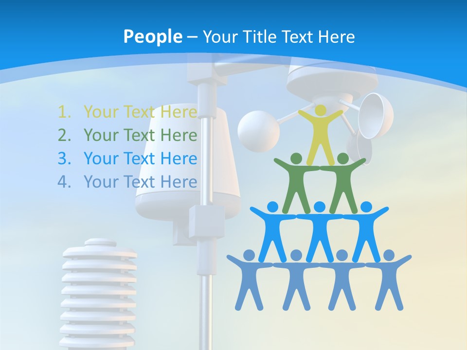 A Weather Vane And A Wind Vane On A Blue Background PowerPoint Template