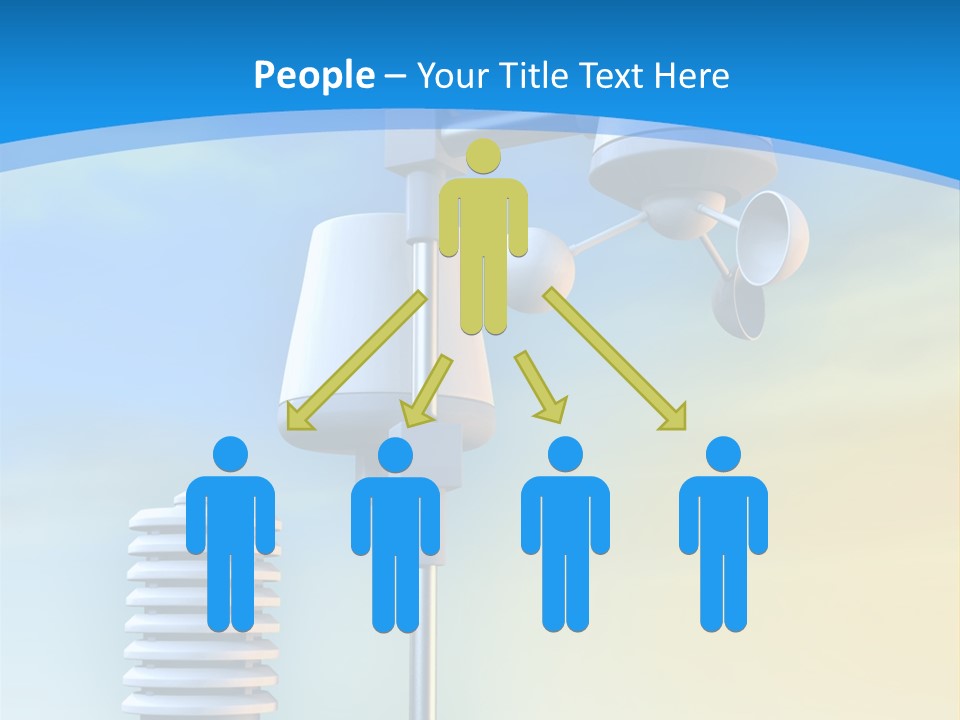 A Weather Vane And A Wind Vane On A Blue Background PowerPoint Template