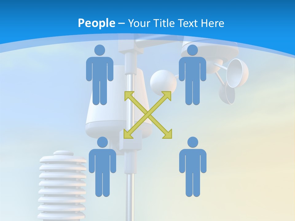 A Weather Vane And A Wind Vane On A Blue Background PowerPoint Template