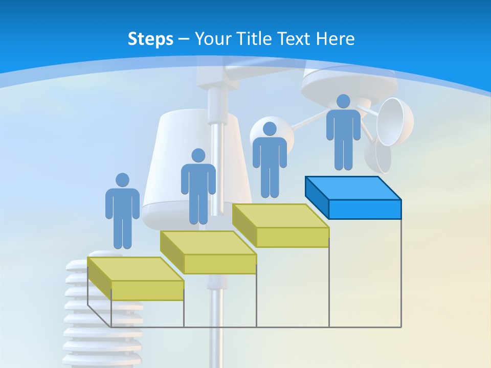 A Weather Vane And A Wind Vane On A Blue Background PowerPoint Template