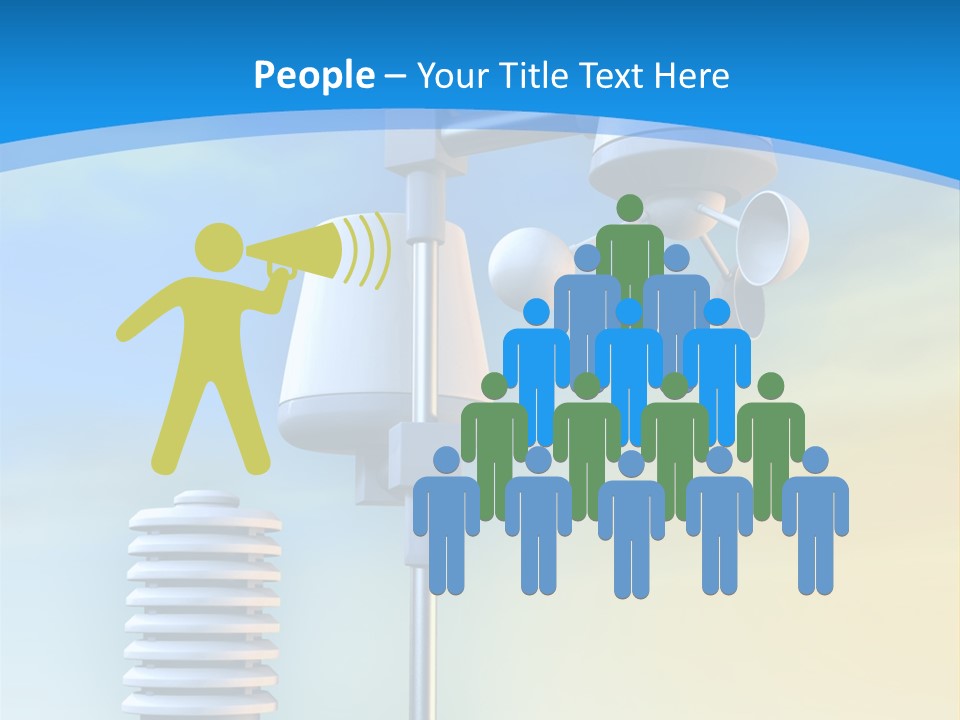 A Weather Vane And A Wind Vane On A Blue Background PowerPoint Template