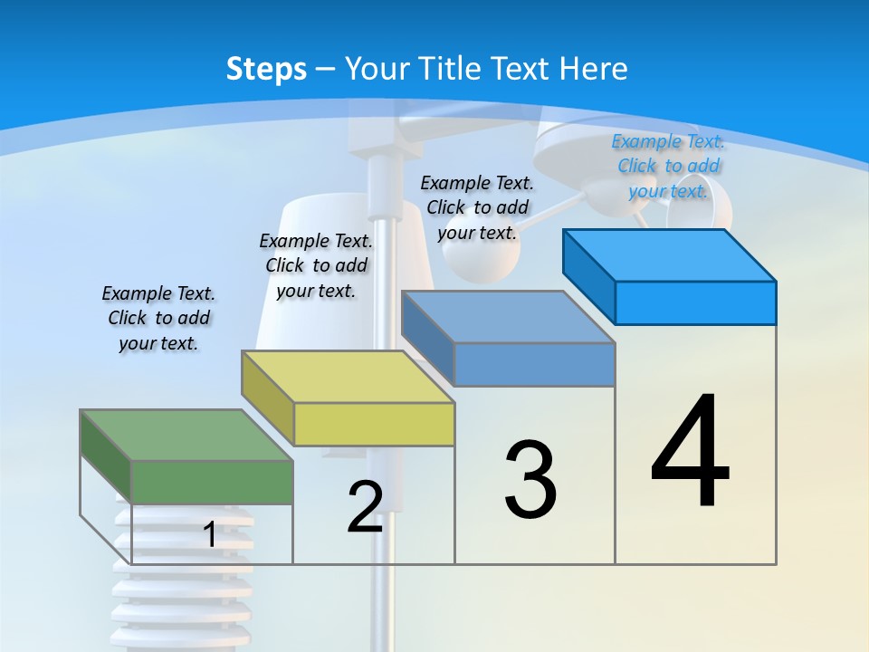 A Weather Vane And A Wind Vane On A Blue Background PowerPoint Template