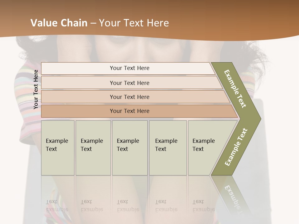 A Woman Sitting On A Couch With Her Hands On Her Head PowerPoint Template