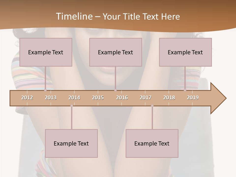 A Woman Sitting On A Couch With Her Hands On Her Head PowerPoint Template