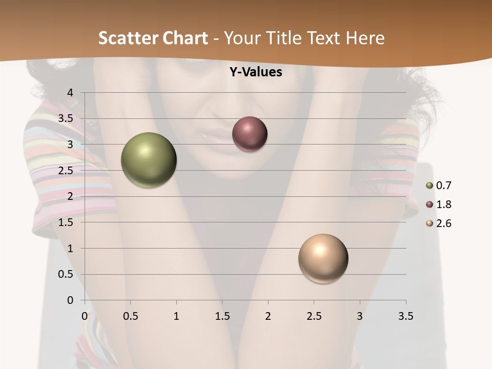 A Woman Sitting On A Couch With Her Hands On Her Head PowerPoint Template