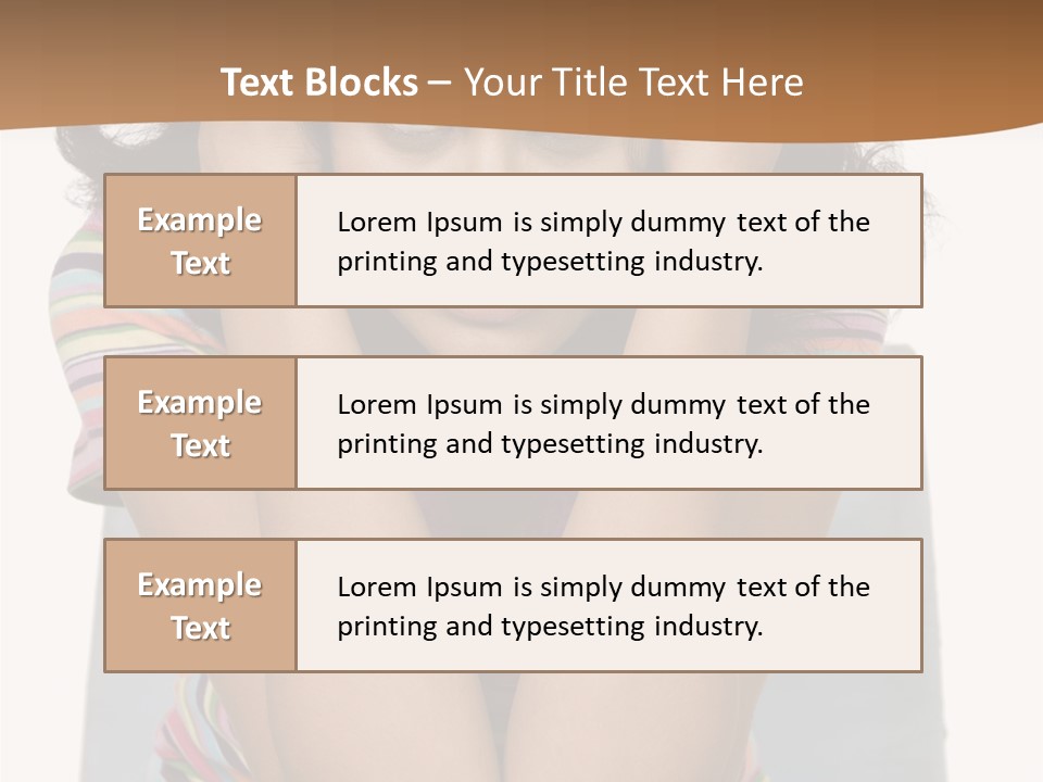 A Woman Sitting On A Couch With Her Hands On Her Head PowerPoint Template