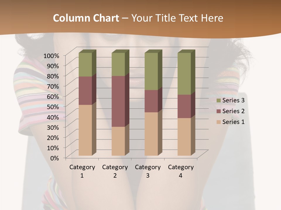 A Woman Sitting On A Couch With Her Hands On Her Head PowerPoint Template