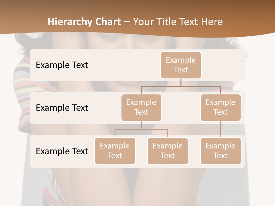 A Woman Sitting On A Couch With Her Hands On Her Head PowerPoint Template